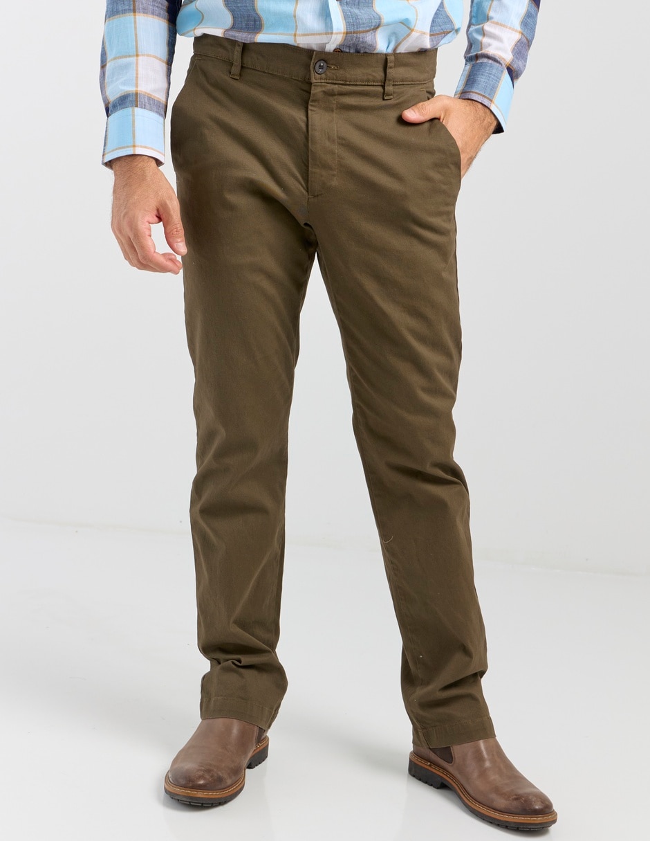 Pantalón chino slim de algodón para hombre Pantalón chino slim de algodón para hombre