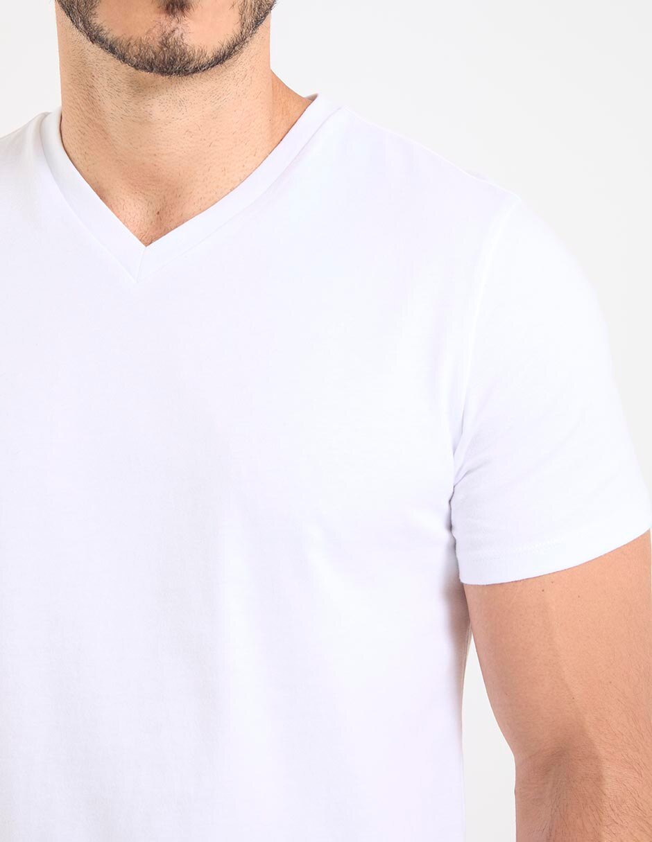 Playera cuello V para hombre 4