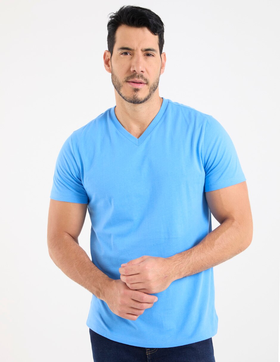 Playera Weekend cuello V para hombre