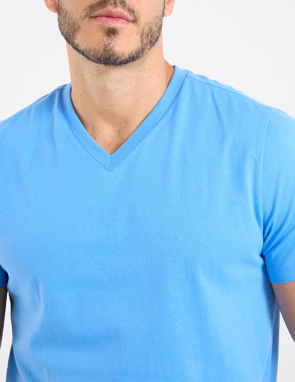 Playera Weekend cuello V para hombre