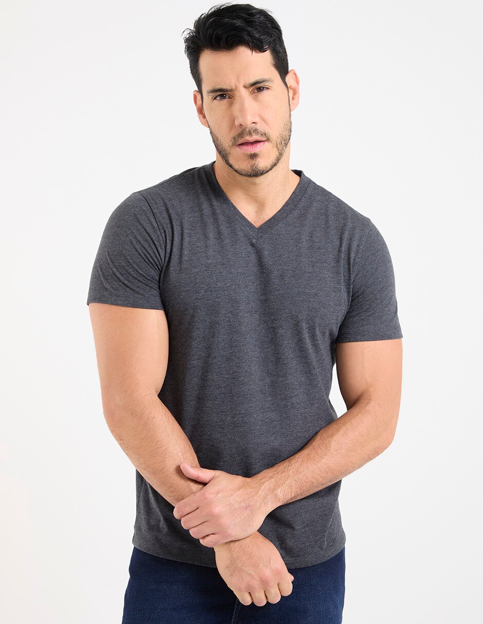 Playera cuello V para hombre