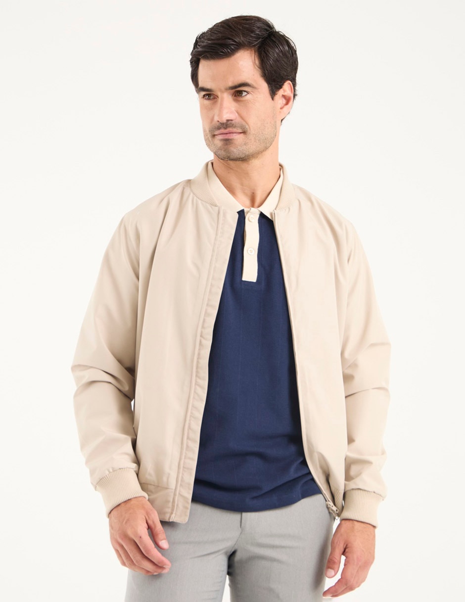 Chamarra bomber con bolsillos para hombre Chamarra bomber con bolsillos para hombre