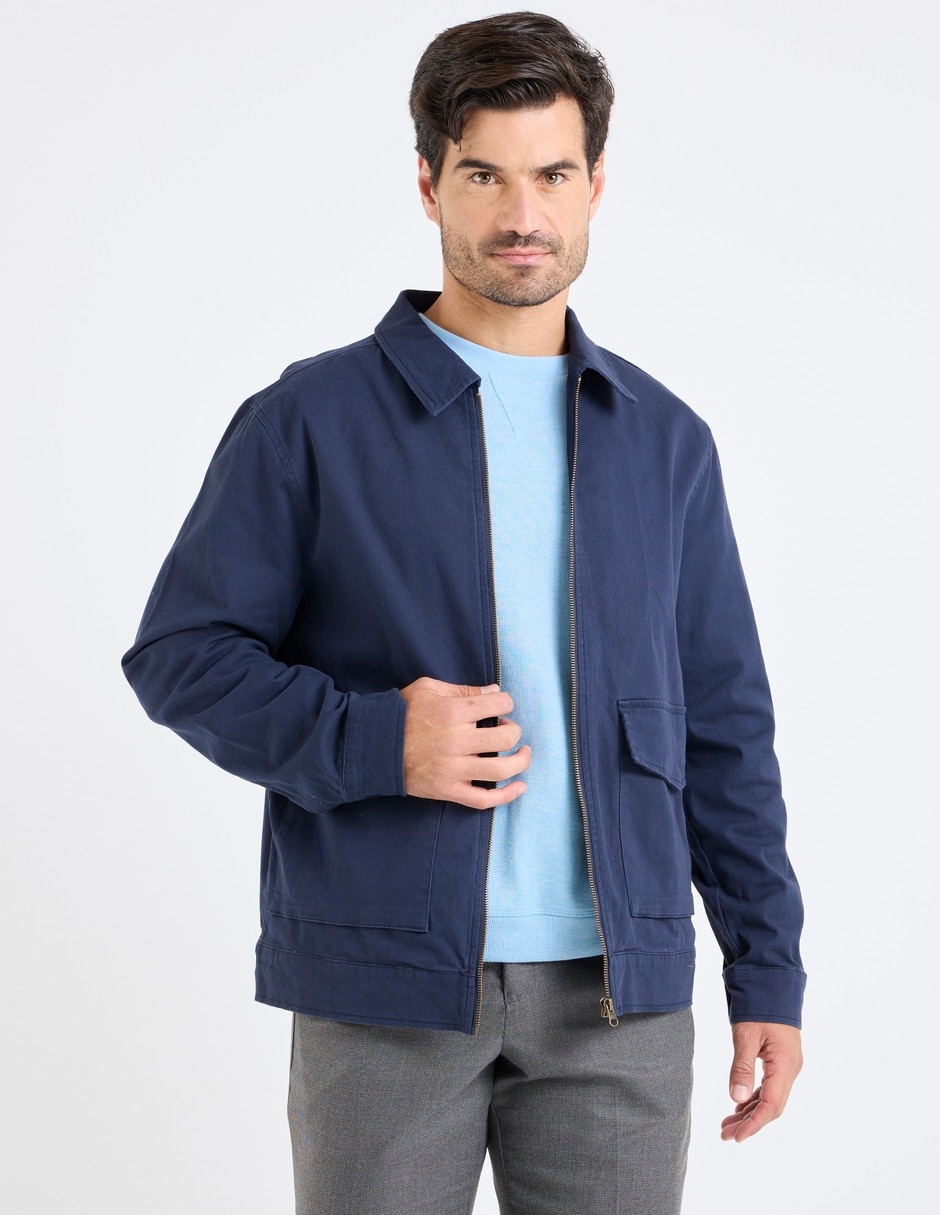 Chamarra casual con bolsillos para hombre Chamarra casual con bolsillos para hombre