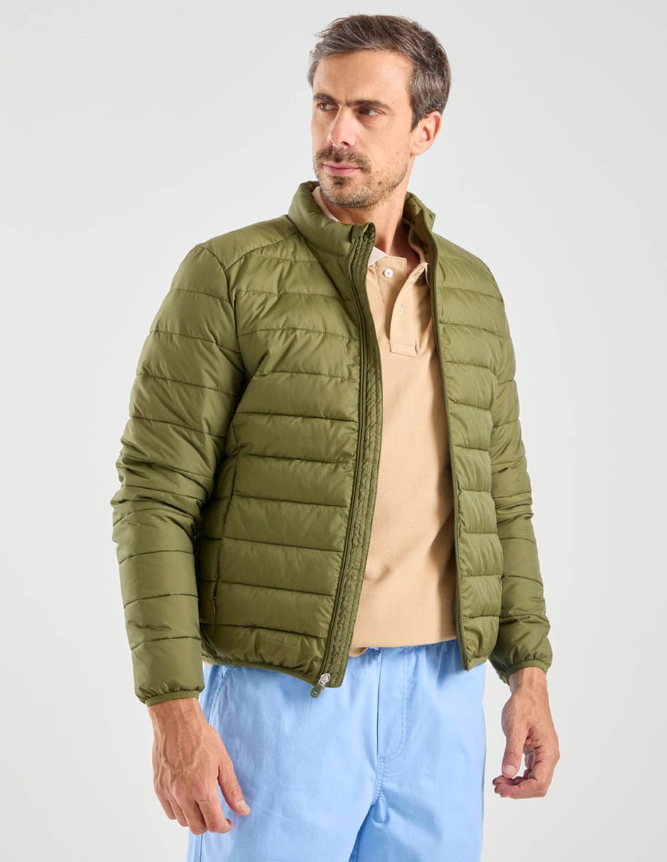 Chamarra capitonada con bolsillos para hombre 5