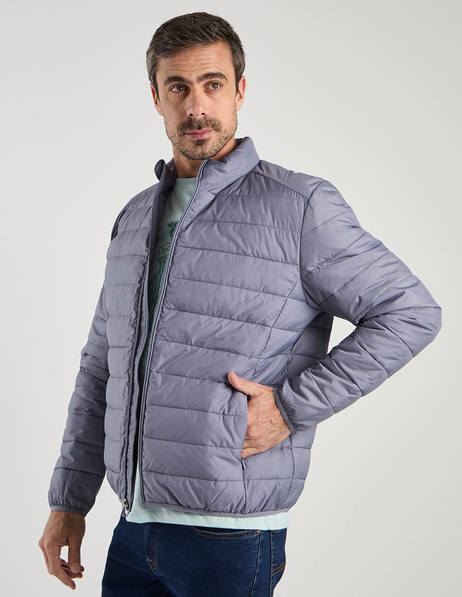 Chamarra capitonada con bolsillos para hombre 3