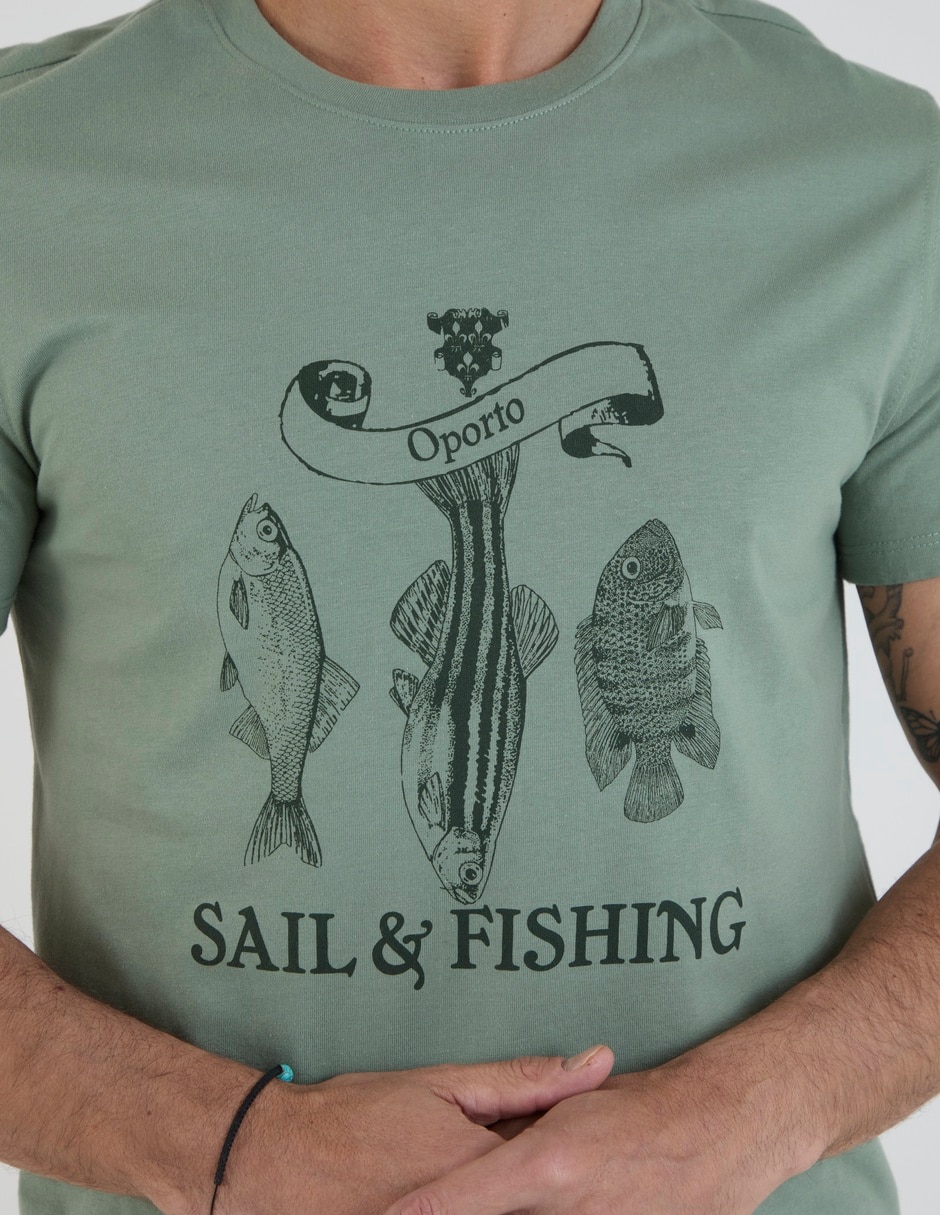 Playera Sail & Fishing cuello redondo para hombre 3