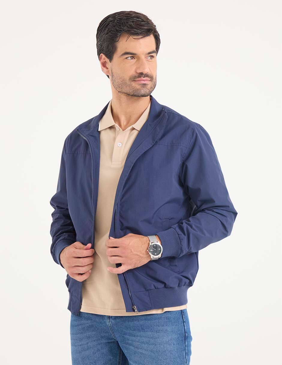 Chamarra cazadora con bolsillos para hombre