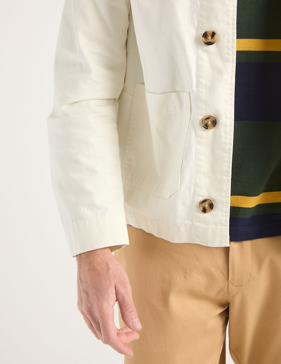 Sobrecamisa casual de algodón manga larga para hombre 4