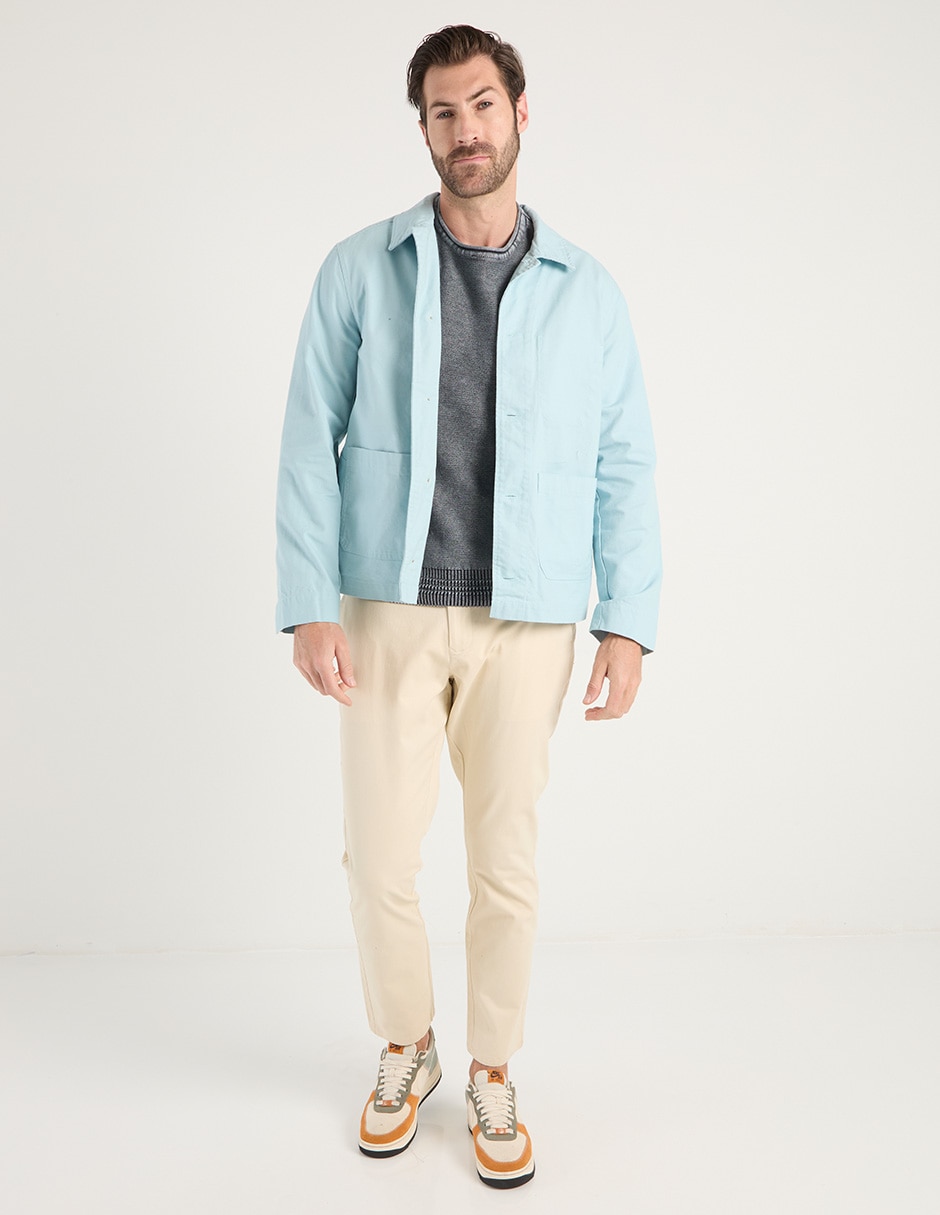 Sobrecamisa casual Weekend de algodón manga larga para hombre