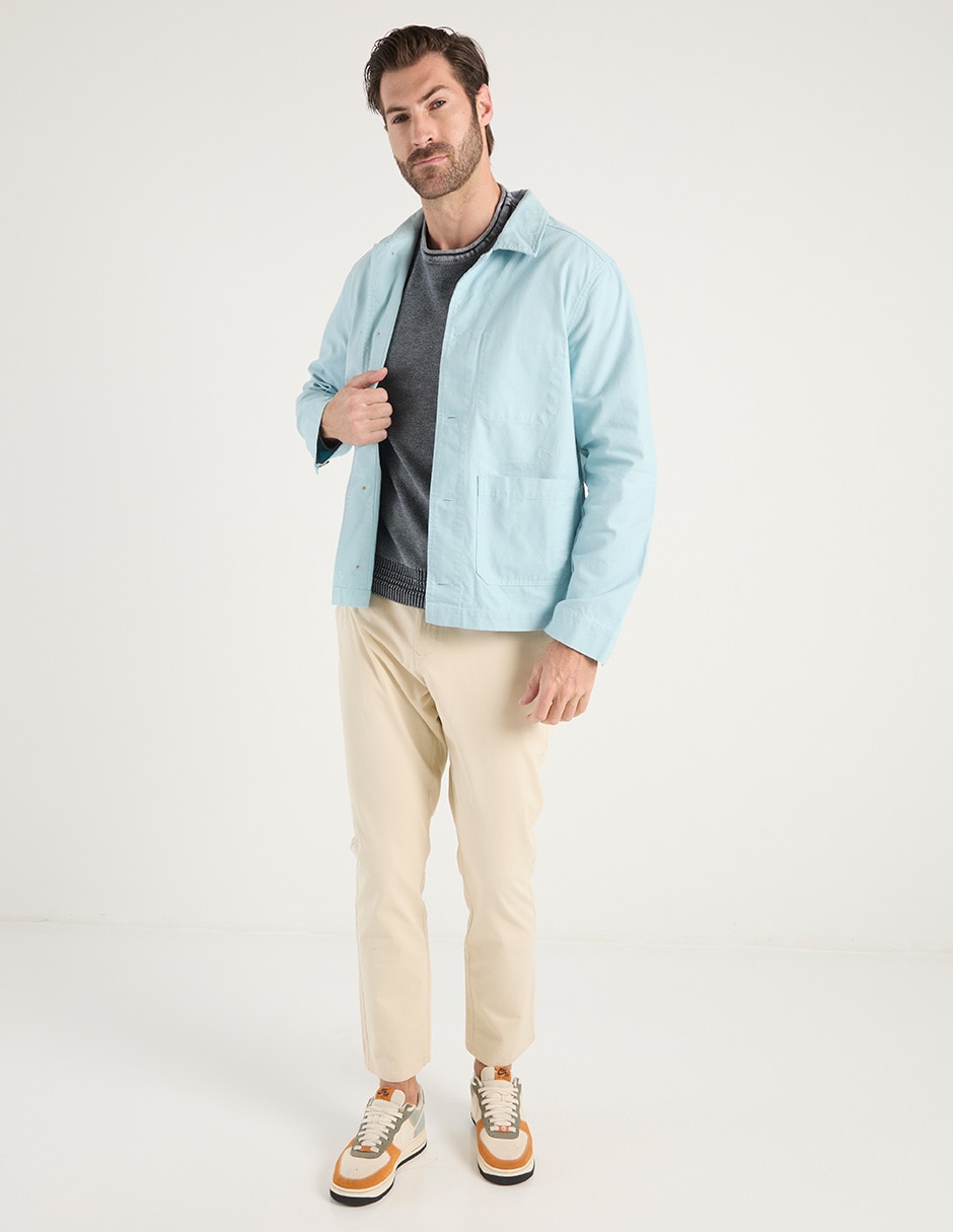 Sobrecamisa casual Weekend de algodón manga larga para hombre