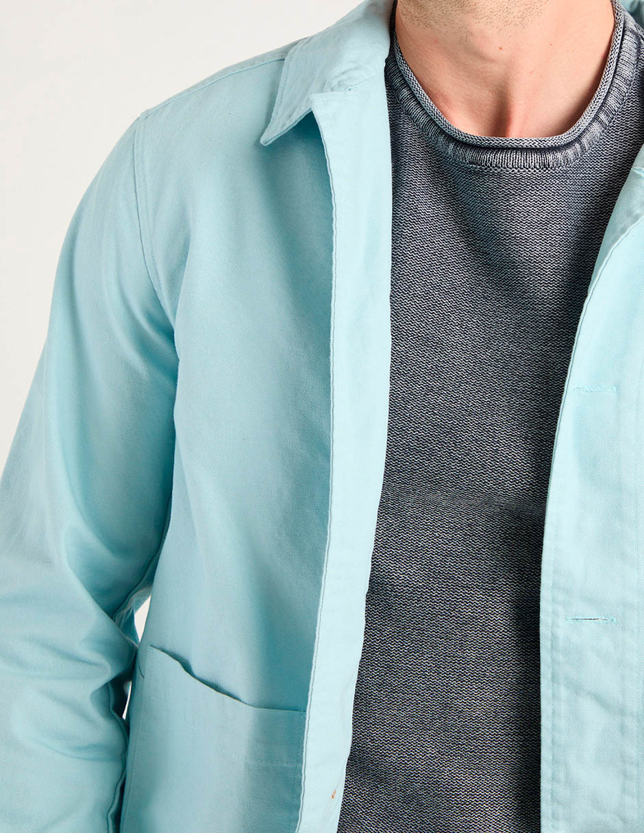Sobrecamisa casual Weekend de algodón manga larga para hombre