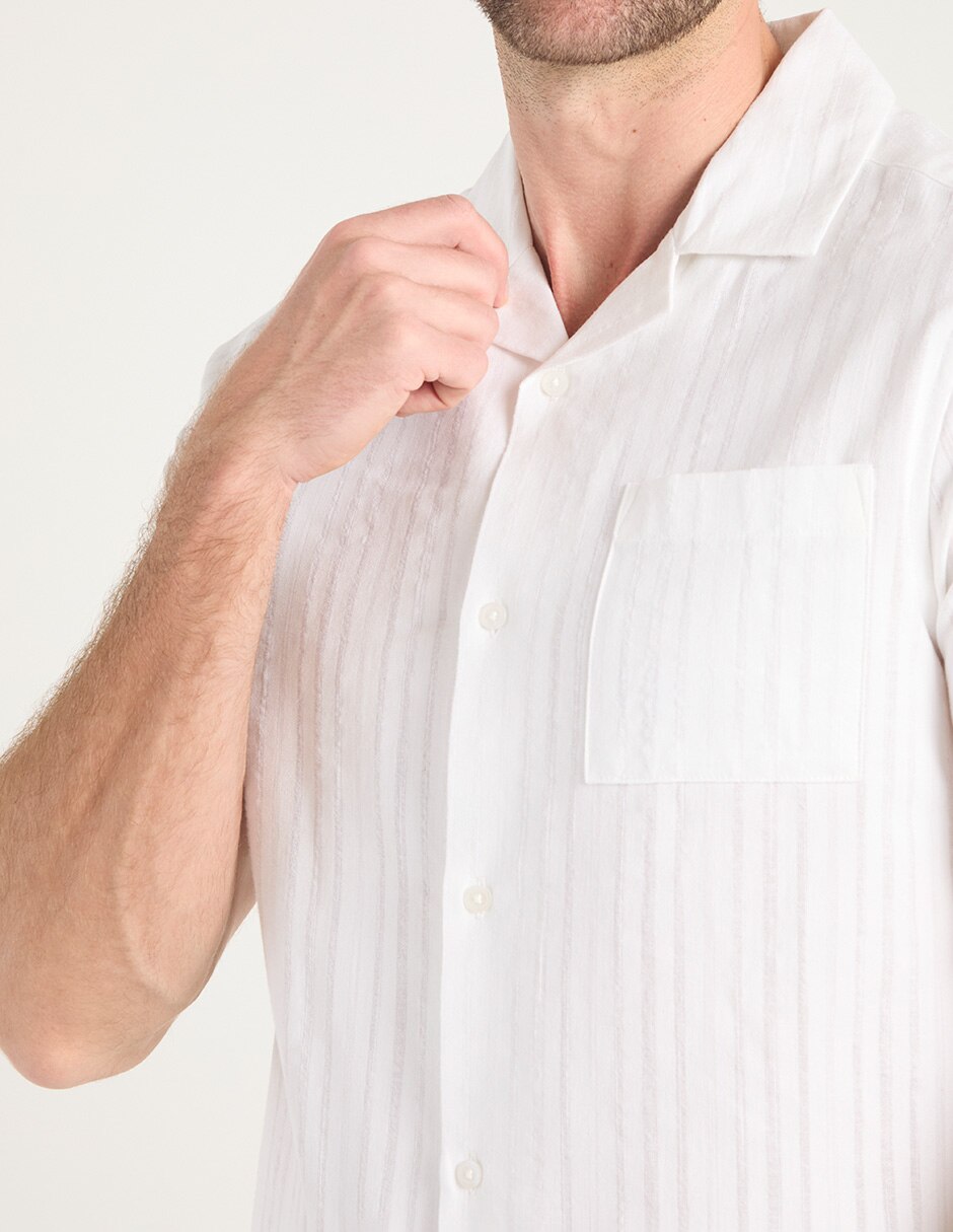 Camisa casual manga corta para hombre 4