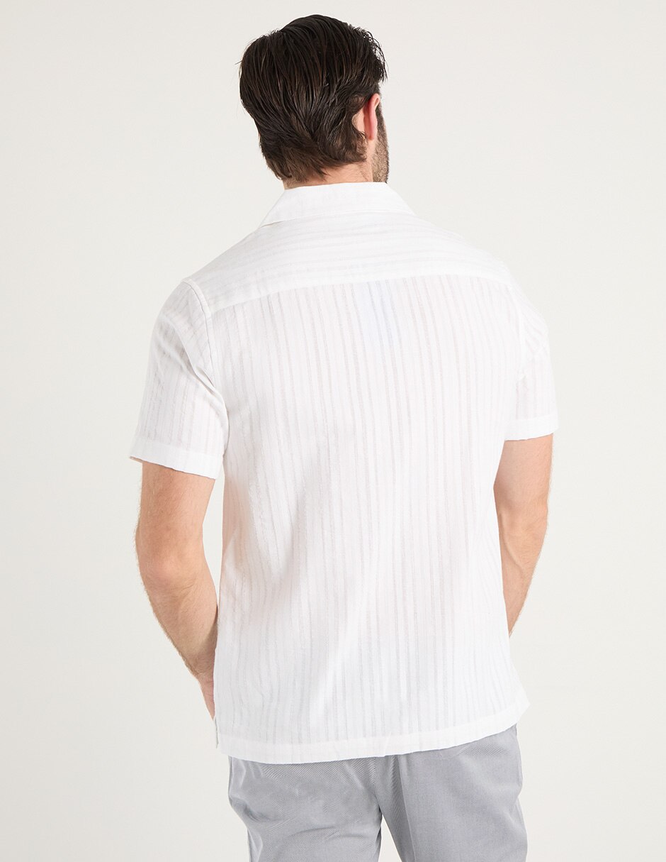 Camisa casual manga corta para hombre 6