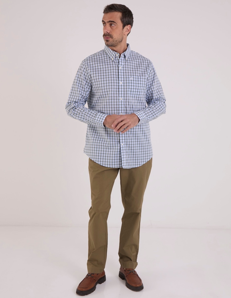 Pantalón chino regular de algodón para hombre 5