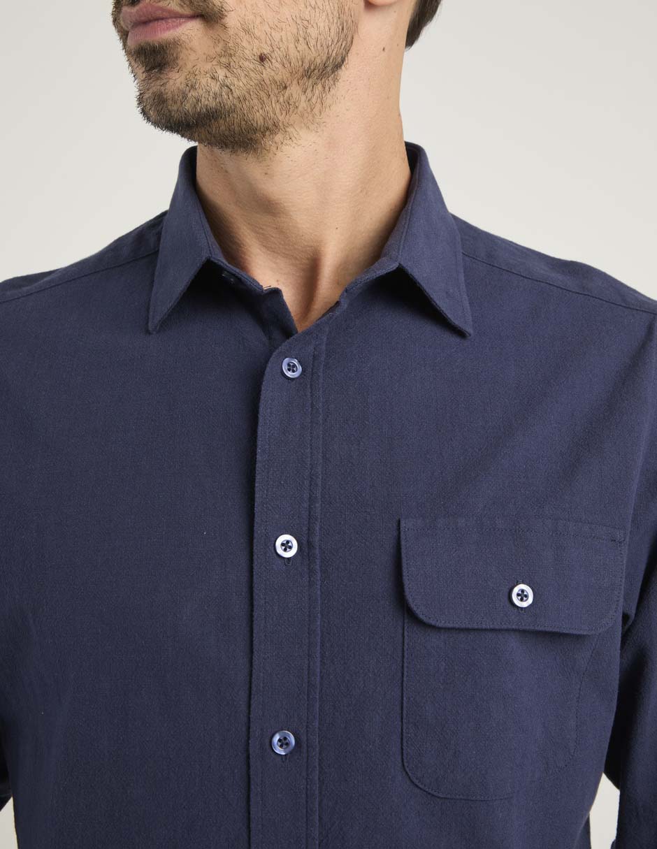 Camisa casual de algodón manga larga para hombre 3
