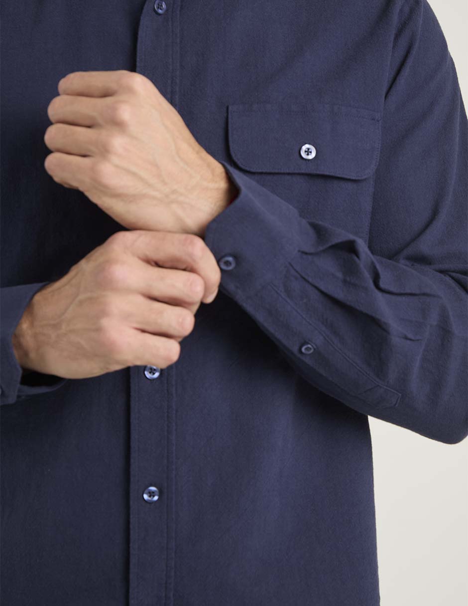 Camisa casual de algodón manga larga para hombre 2