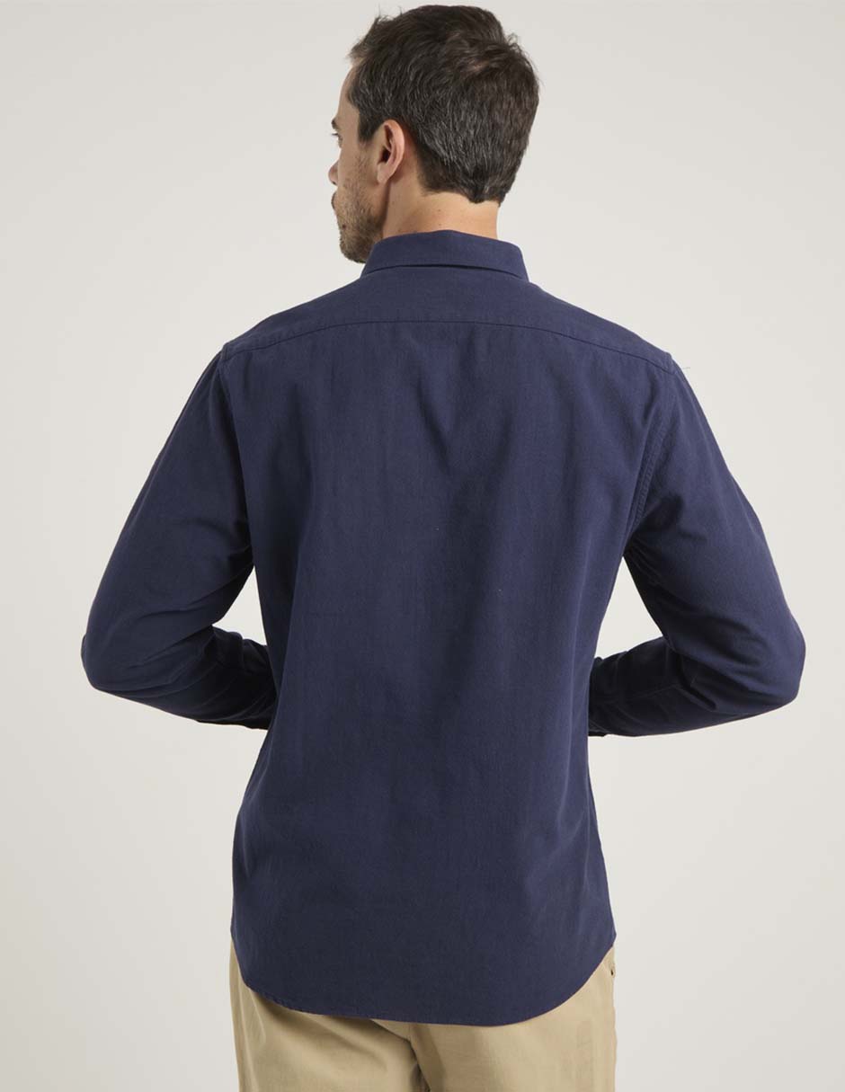 Camisa casual de algodón manga larga para hombre 6