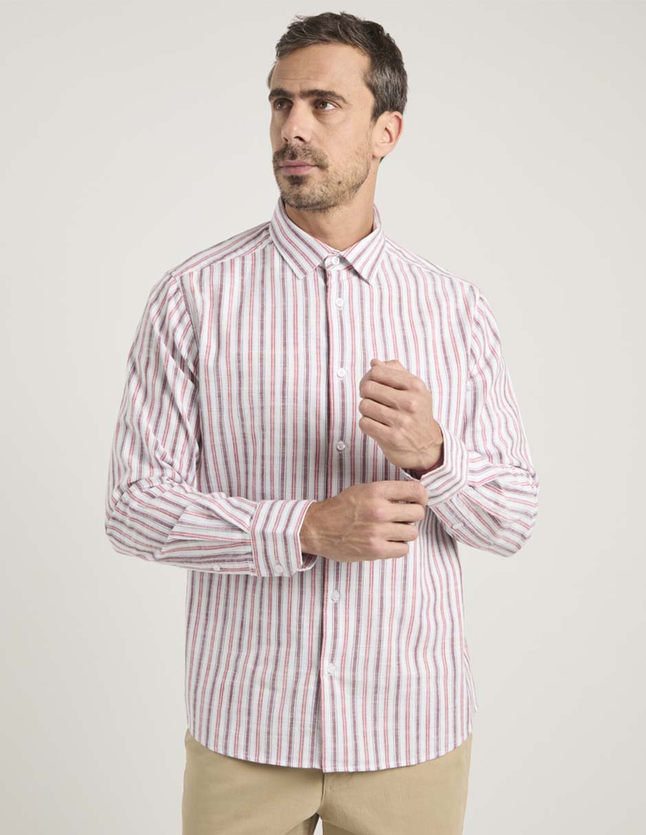 Camisa casual de algodón manga larga para hombre Camisa casual de algodón manga larga para hombre