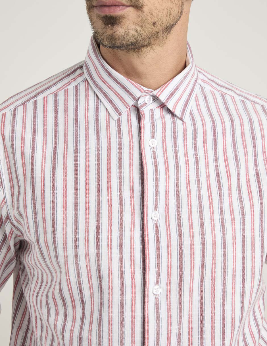 Camisa casual de algodón manga larga para hombre 4