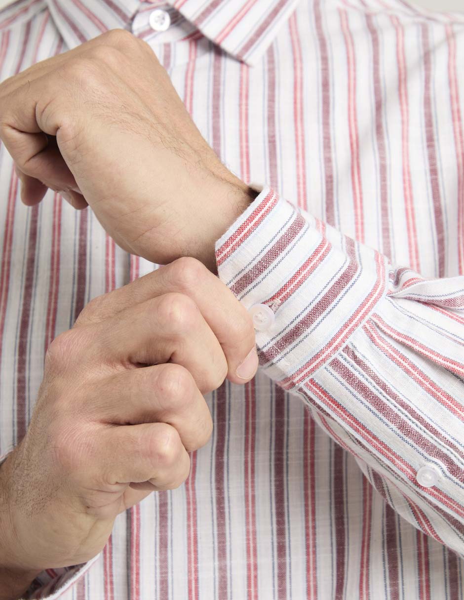 Camisa casual de algodón manga larga para hombre 5