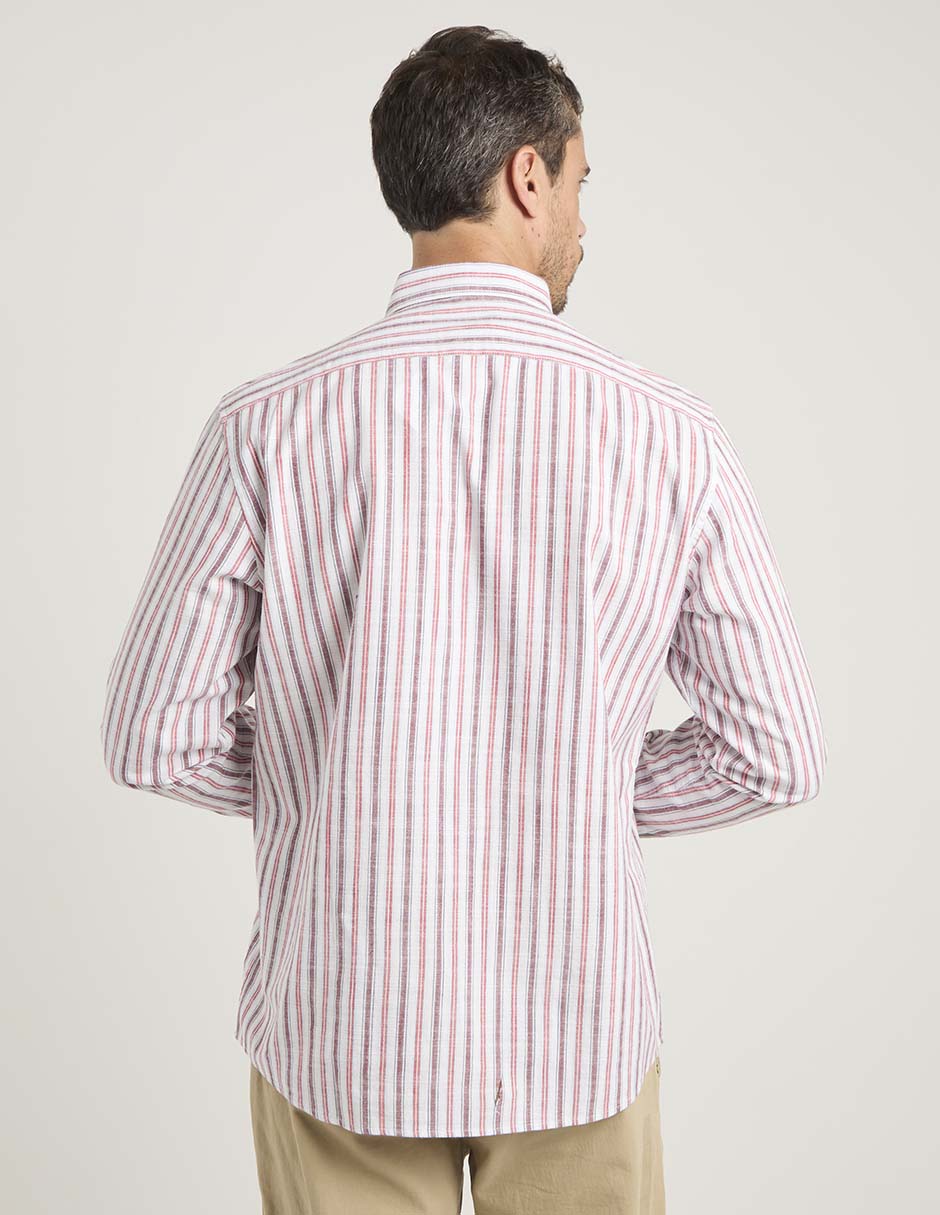 Camisa casual de algodón manga larga para hombre 6