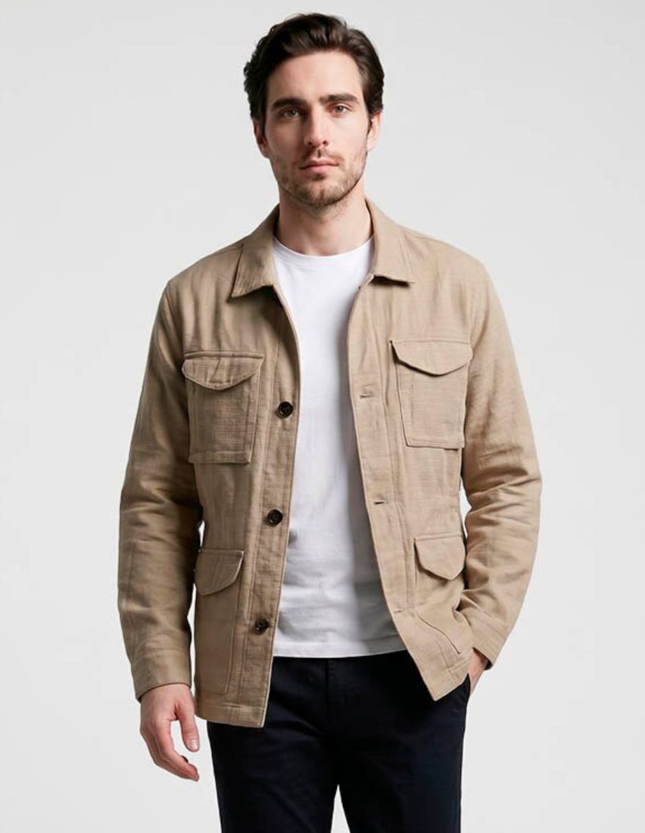 Sobrecamisa casual manga larga para hombre Sobrecamisa casual manga larga para hombre