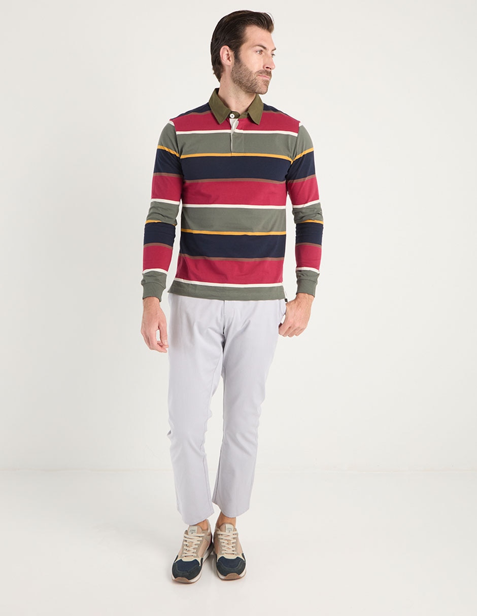 Pantalón casual straight de algodón para hombre
