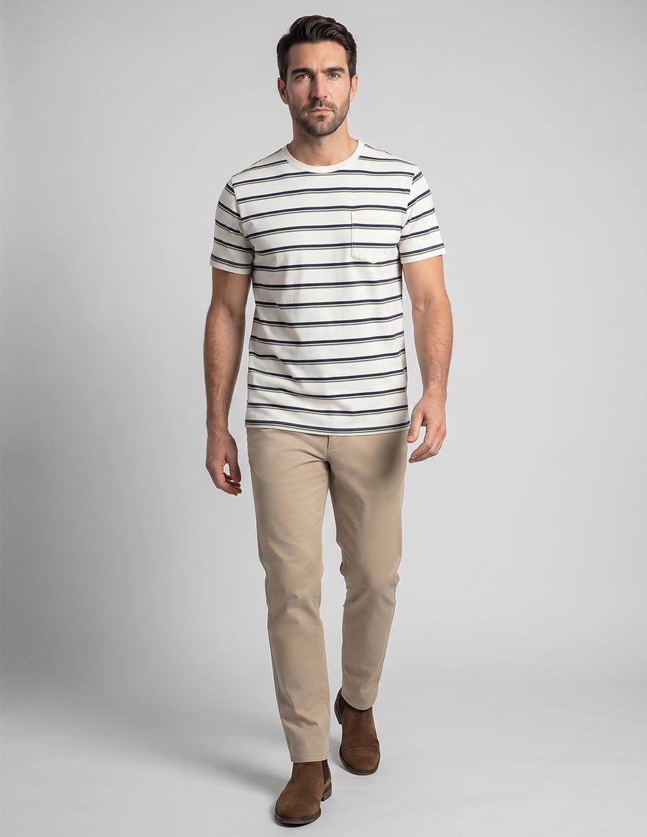 Playera weekend cuello redondo para hombre