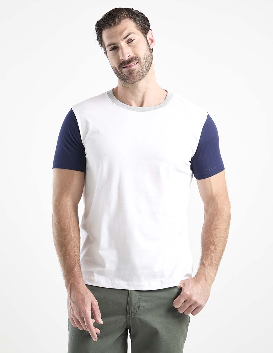 Playera cuello redondo para hombre