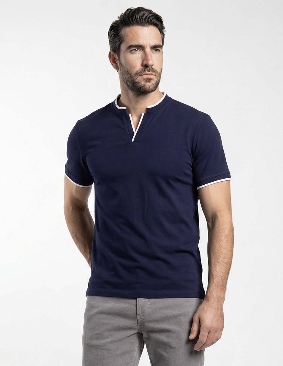 Playera cuello mao para hombre Playera cuello mao para hombre