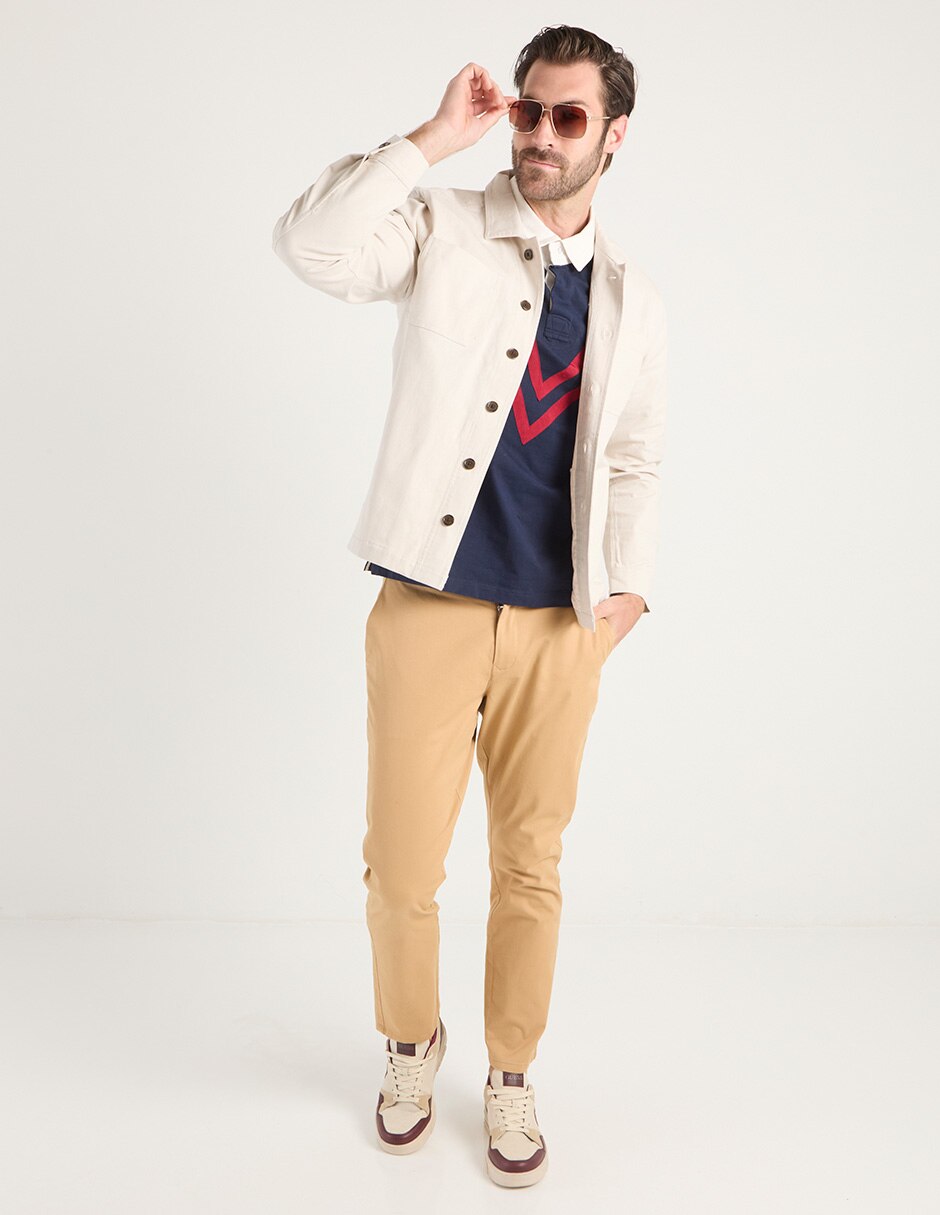 Sobrecamisa casual manga larga para hombre 2