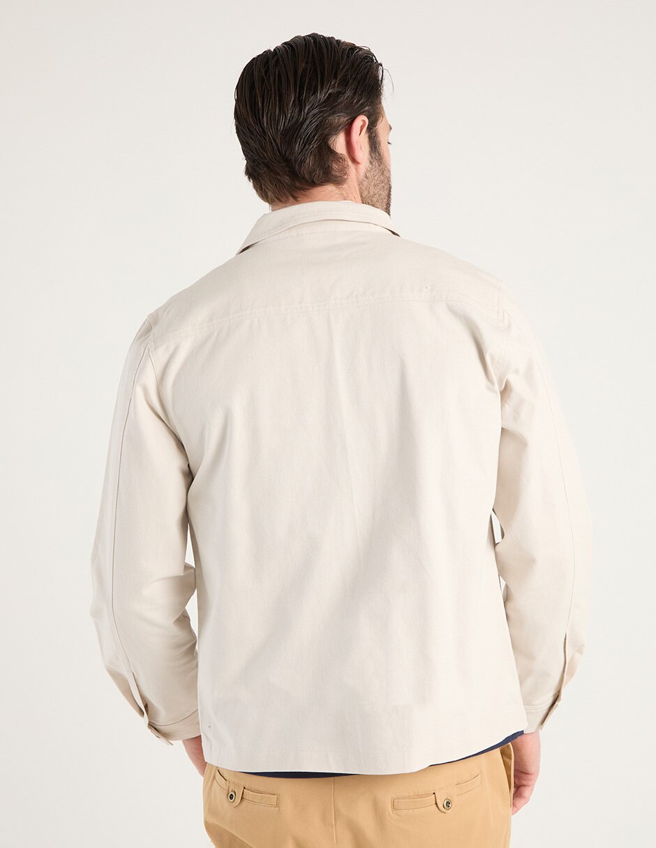 Sobrecamisa casual manga larga para hombre 6