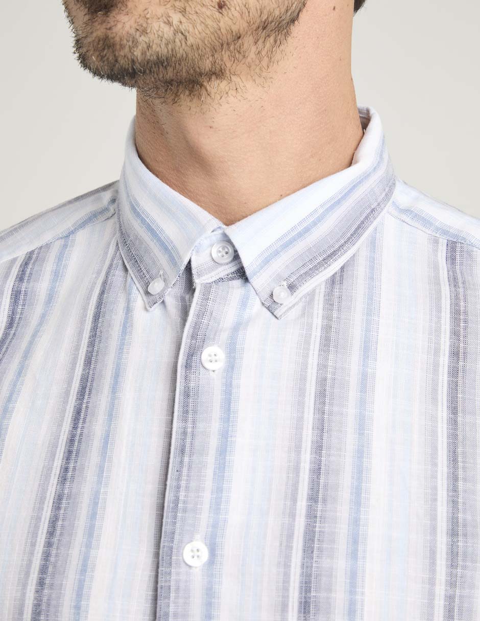 Camisa casual de algodón manga larga para hombre 3