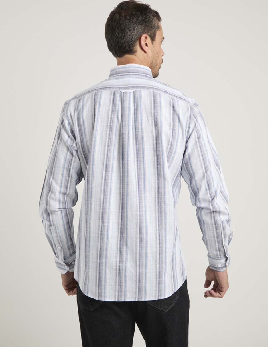 Camisa casual de algodón manga larga para hombre 6