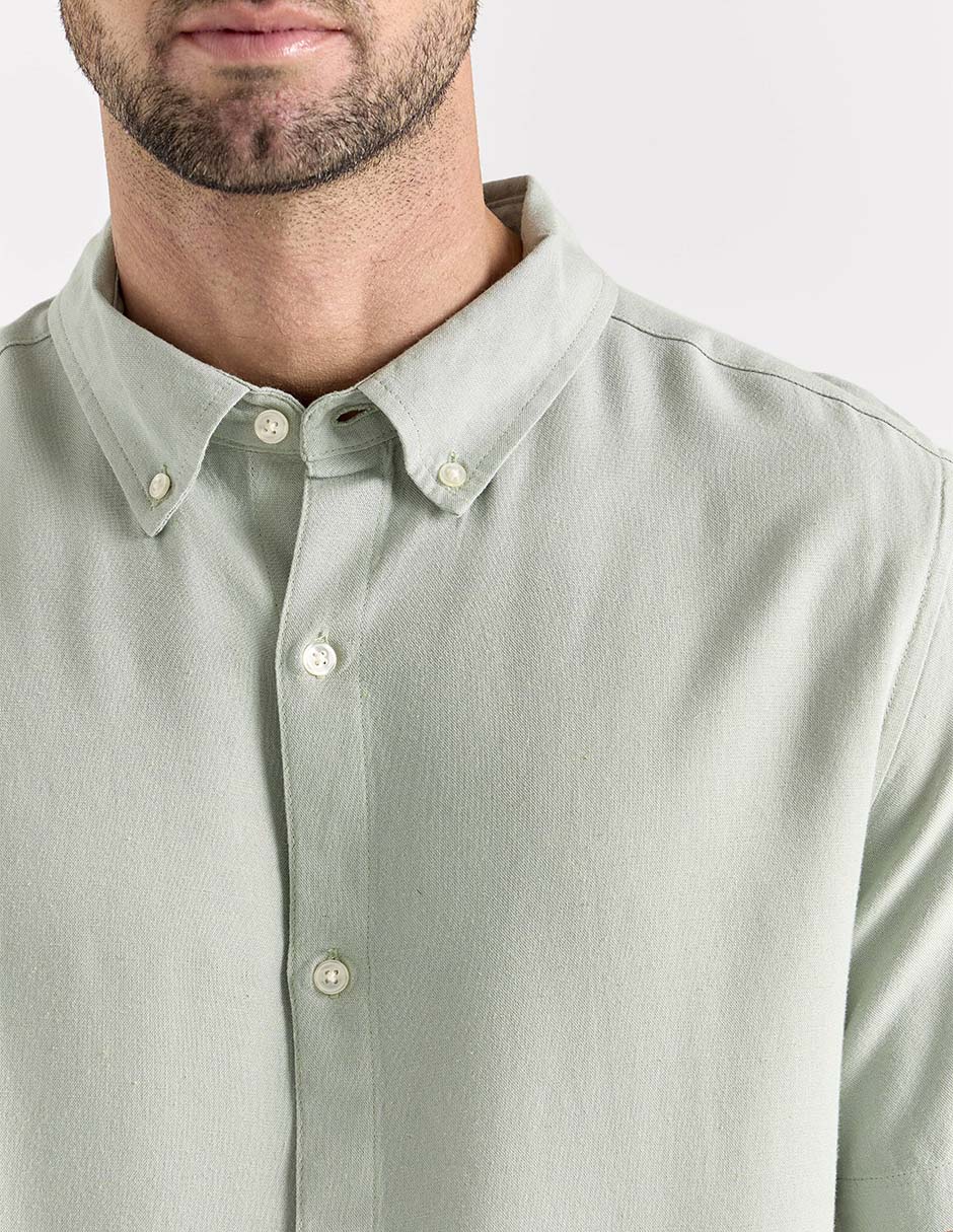 Camisa casual de algodón manga corta para hombre 3