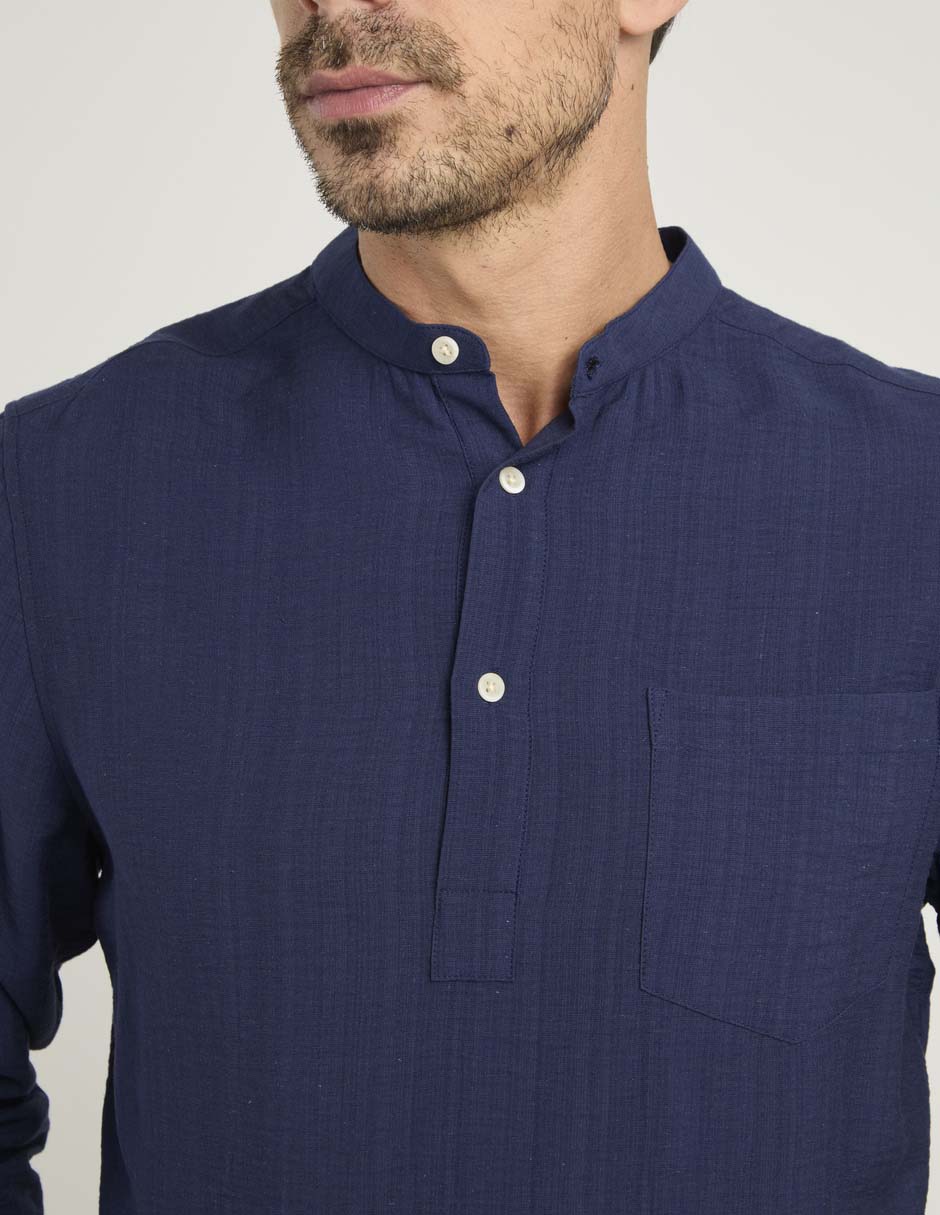 Camisa casual de algodón manga larga para hombre 3