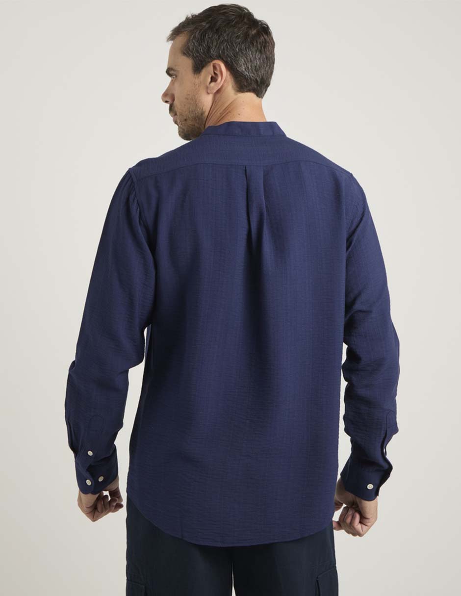 Camisa casual de algodón manga larga para hombre 6