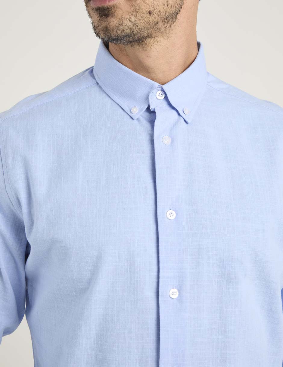 Camisa casual de algodón manga larga para hombre 3