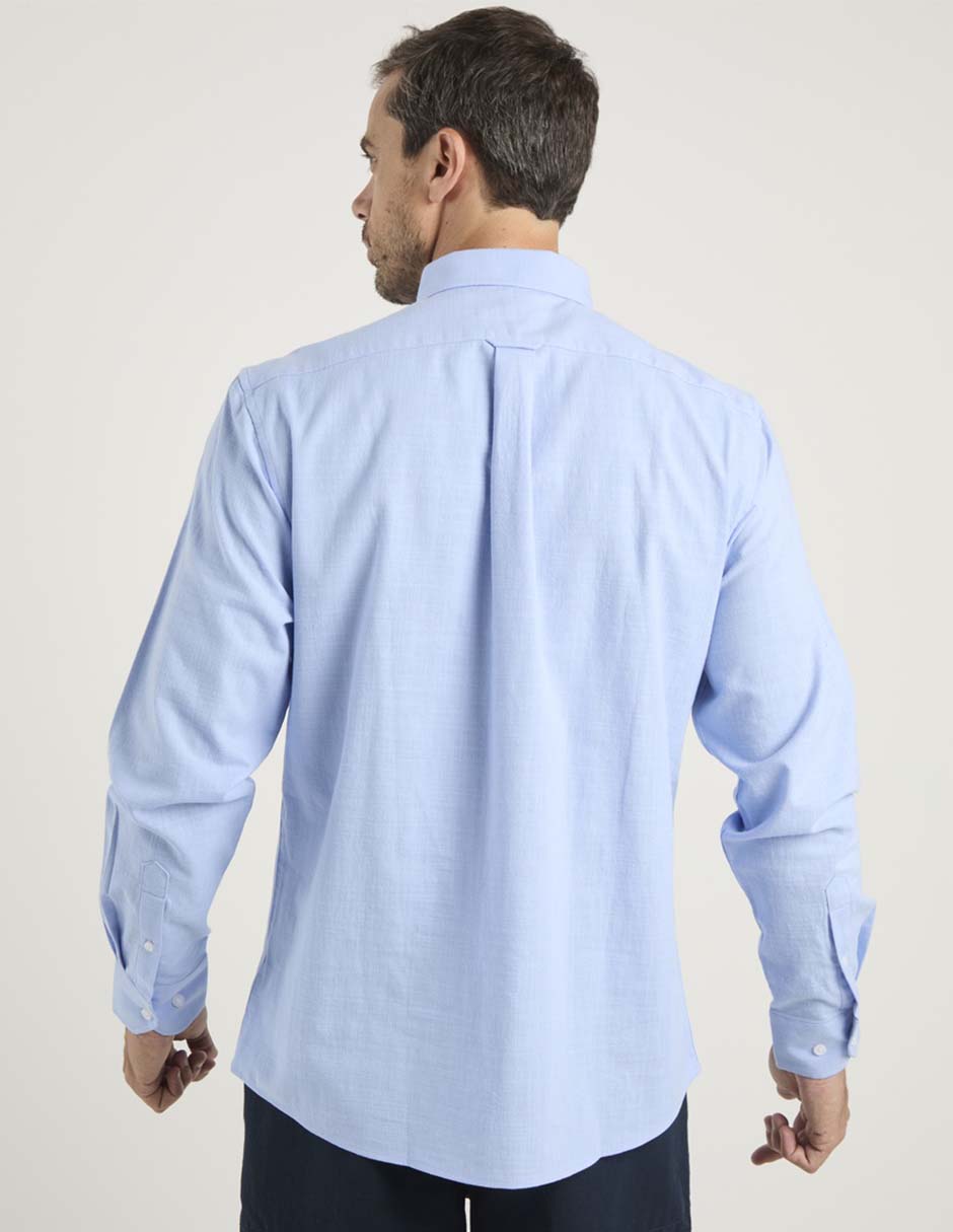 Camisa casual de algodón manga larga para hombre 6