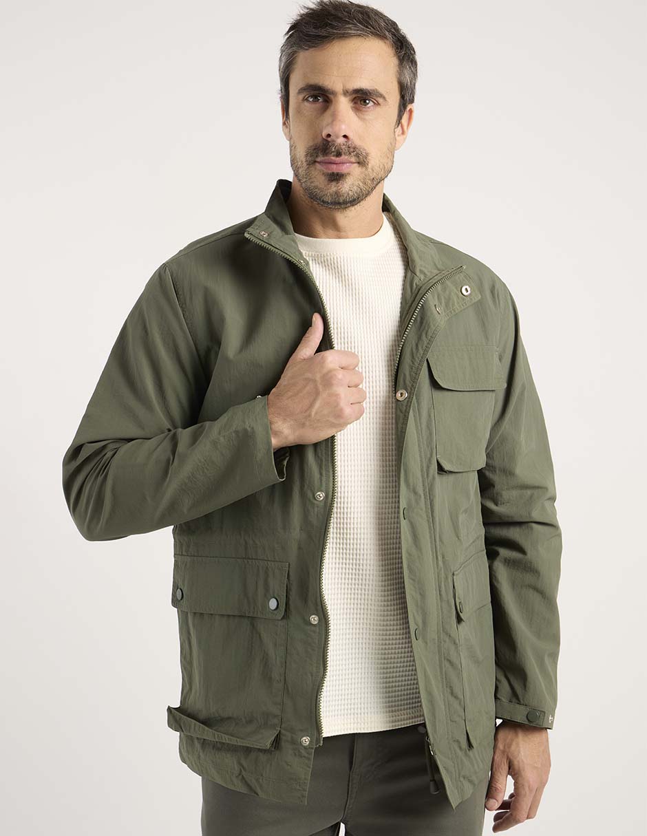 Chamarra casual con bolsillos para hombre Chamarra casual con bolsillos para hombre