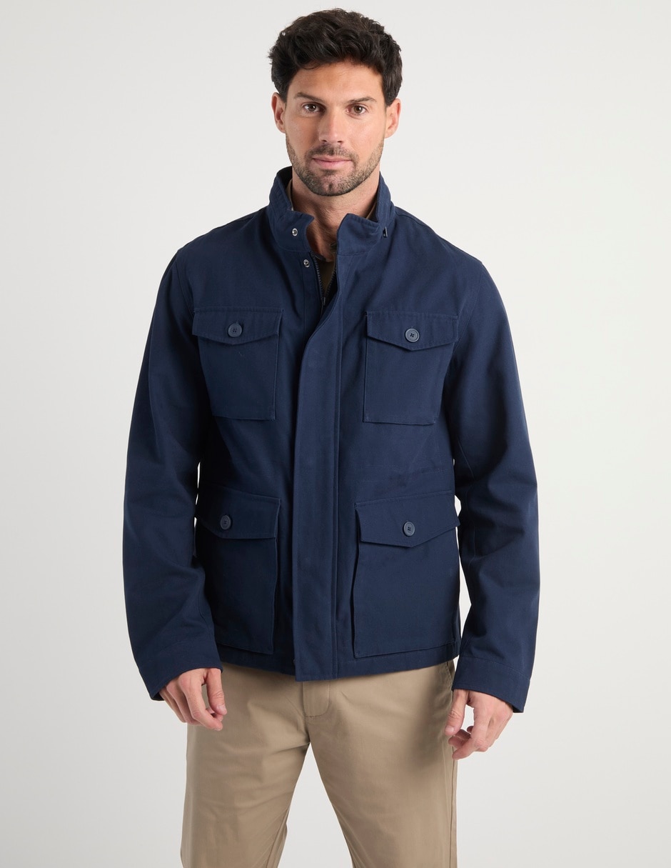 Chamarra casual con bolsillos para hombre 2