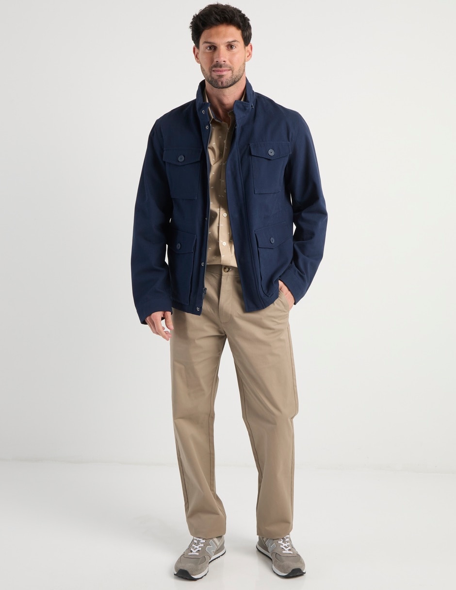 Chamarra casual con bolsillos para hombre 3