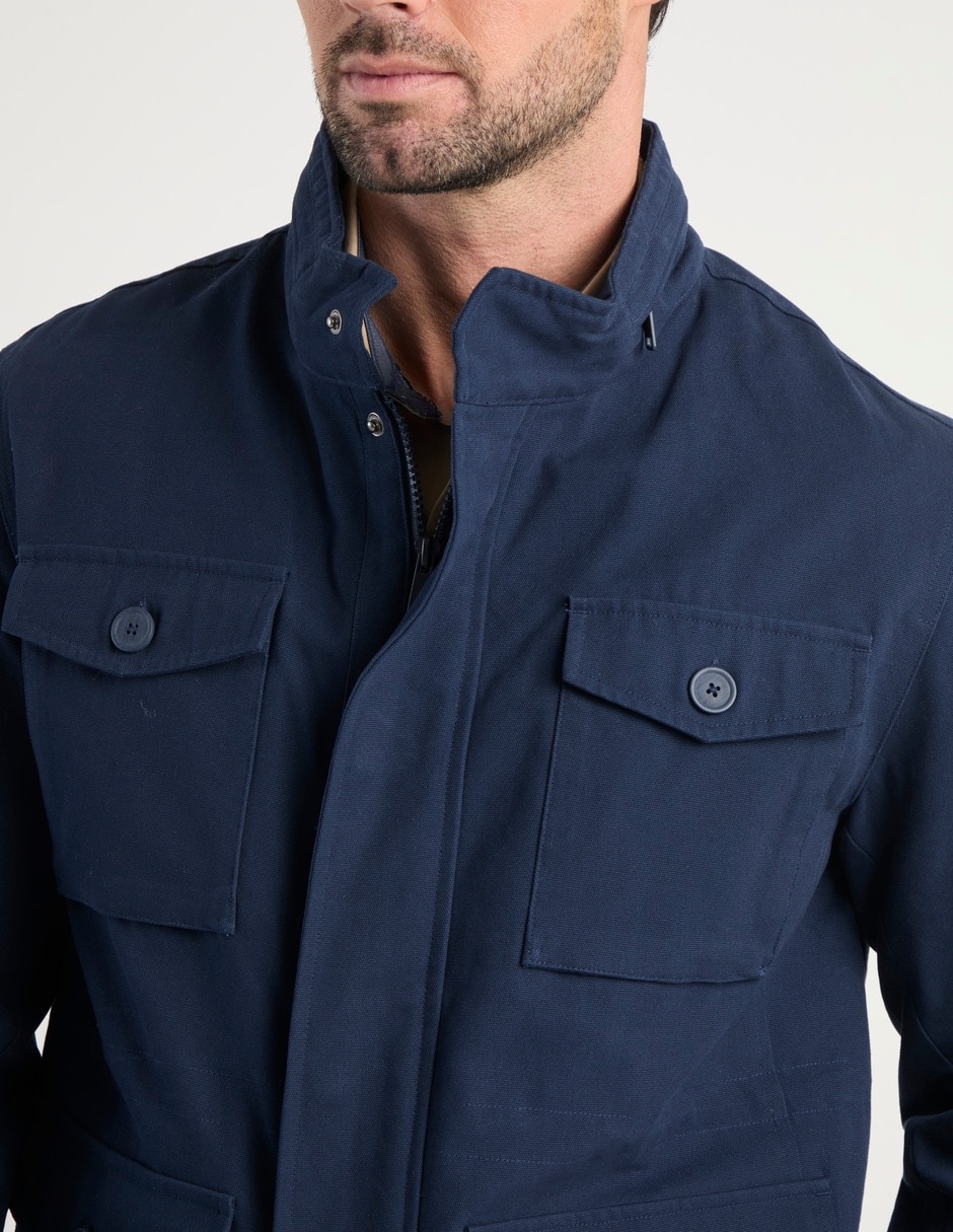 Chamarra casual con bolsillos para hombre 4
