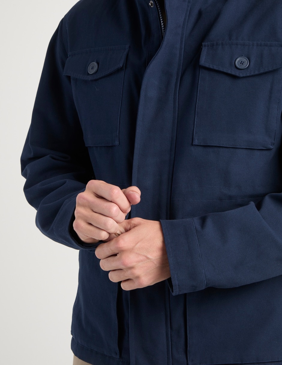 Chamarra casual con bolsillos para hombre 5