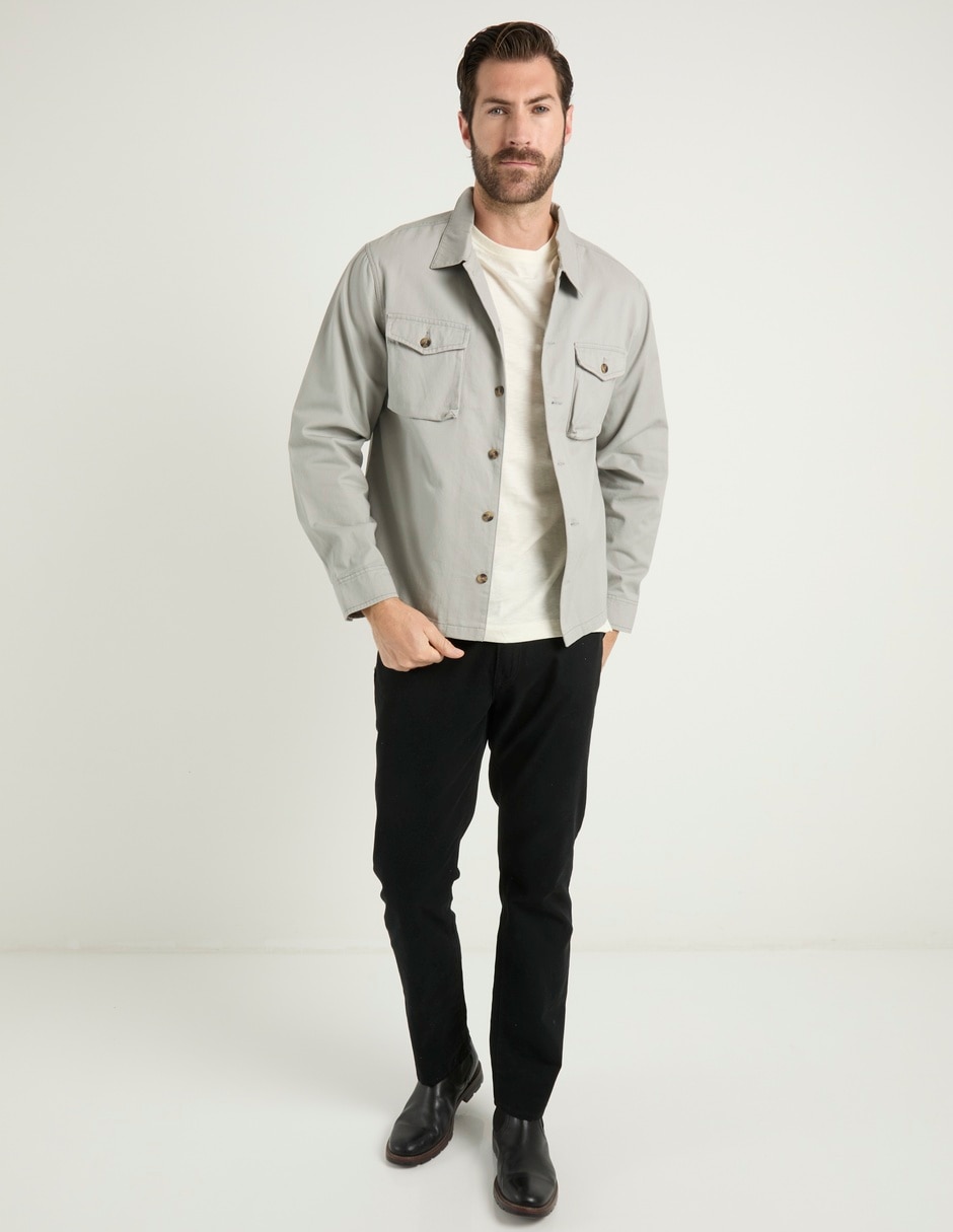 Camisa casual manga larga para hombre 5