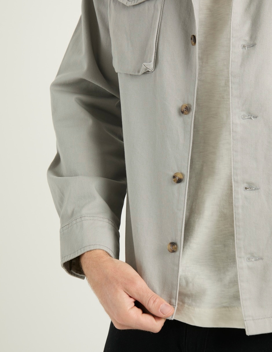 Camisa casual manga larga para hombre 2