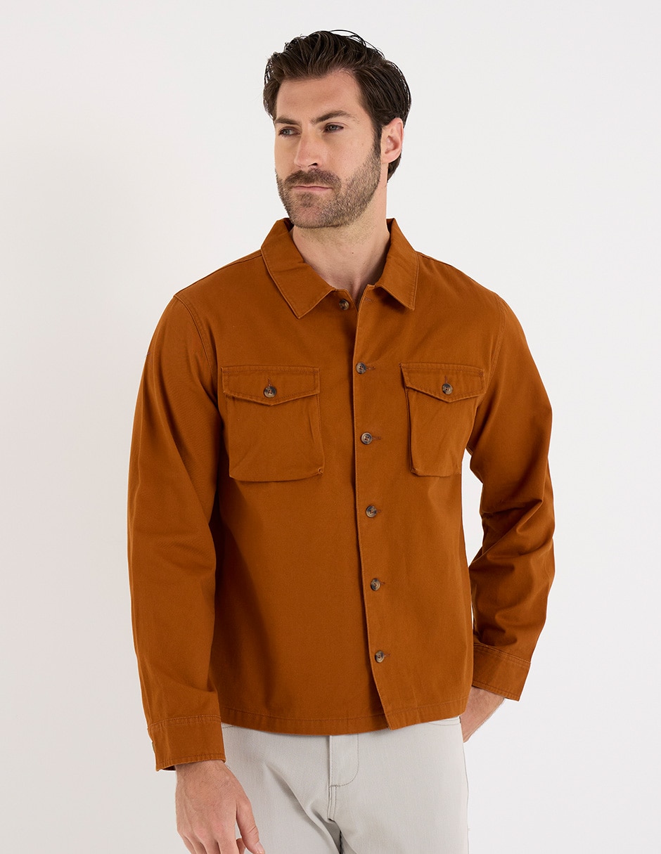 Sobrecamisa casual manga larga para hombre Sobrecamisa casual manga larga para hombre