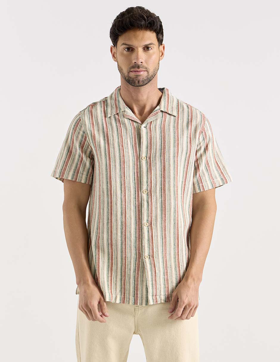 Camisa casual de algodón manga corta para hombre Camisa casual de algodón manga corta para hombre