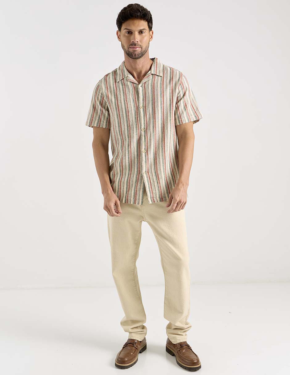Camisa casual de algodón manga corta para hombre 4