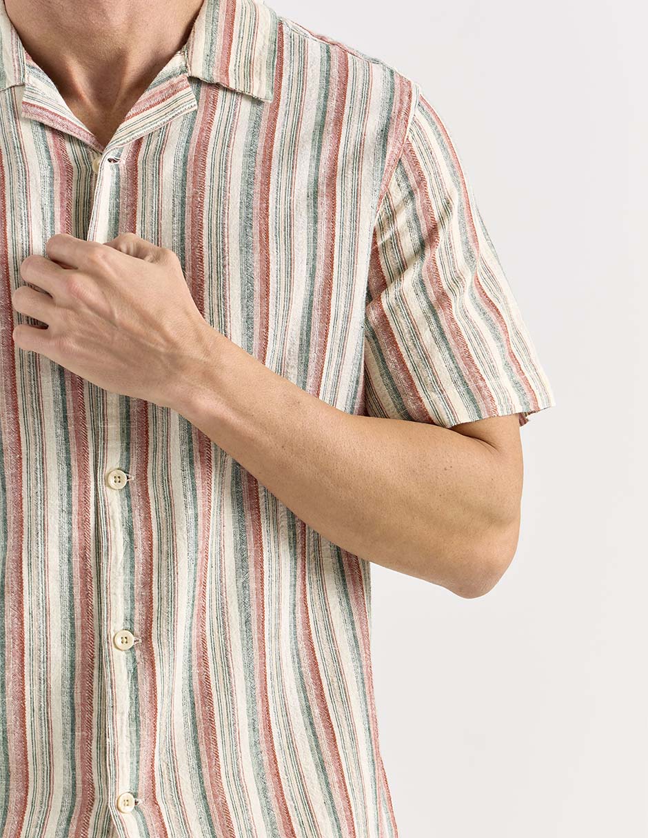 Camisa casual de algodón manga corta para hombre 2